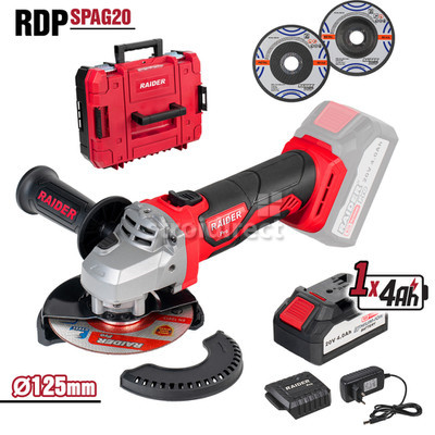 030251 R20 Ъглошлайф O125mm 4Ah Case 2 диска RDP-SPAG20 Set.jpg