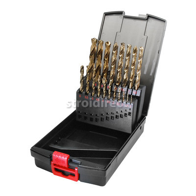 0617400001 Комплект свредла за метал Red Line HSCO  1 -10mm,19бр.  Wurth.jpg