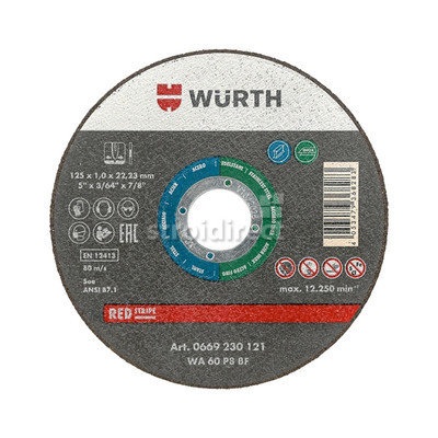 0669230121 Диск за рязане Wurth RED LINE Inox 1251.png