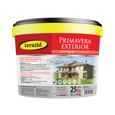 1448 Фасадна боя полимерна Теразид Primavera Exterior 25 кг цвят Бял.png