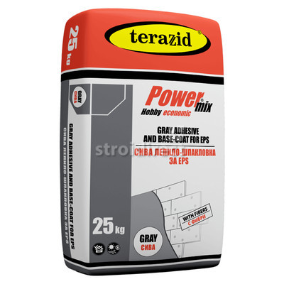 3243 Строително лепило и шпакловка Теразид Power Mix EPS сиво 25 кг.png